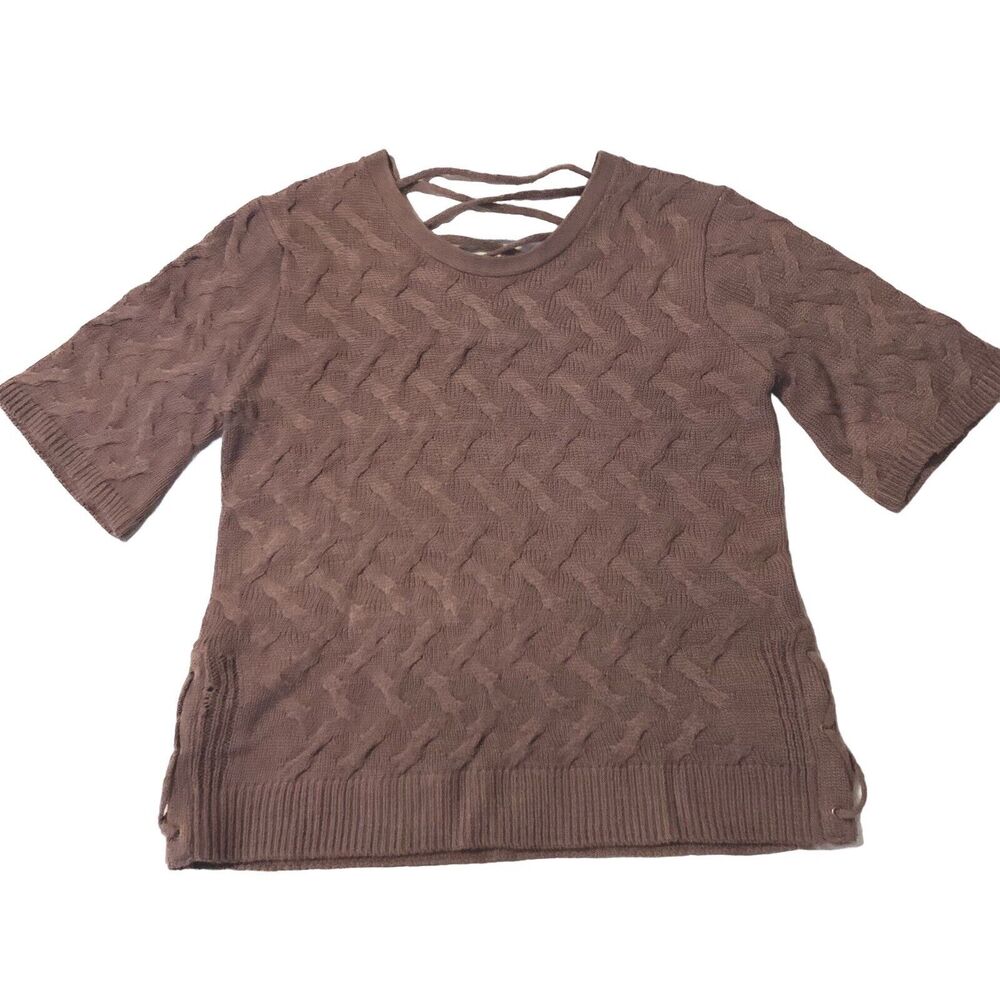 Simply Noelle Acrylic Chevron Sweater Small (8-10) Plum Heritage CottageCore